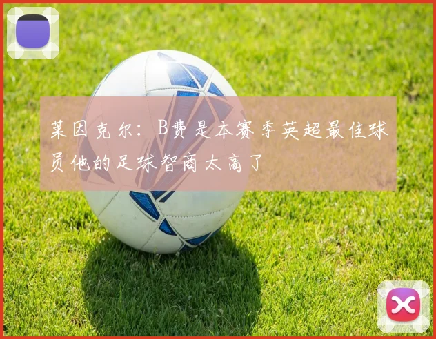 莱因克尔：B费是本赛季英超最佳球员他的足球智商太高了